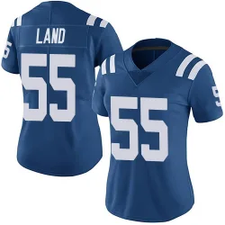 Women's Isaiah Land Indianapolis Colts No.55 Limited Team Color Vapor Untouchable Jersey - Royal