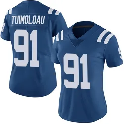 Women's JT Tuimoloau Indianapolis Colts No.91 Limited Team Color Vapor Untouchable Jersey - Royal