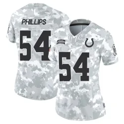 Women's Jacob Phillips Indianapolis Colts No.54 Limited 2024 Salute to Service Jersey - Arctic Camo