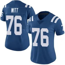 Women's Jake Witt Indianapolis Colts No.76 Limited Team Color Vapor Untouchable Jersey - Royal