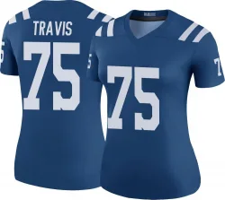 Women's Jalen Travis Indianapolis Colts No.75 Legend Color Rush Jersey - Royal