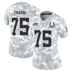 Women's Jalen Travis Indianapolis Colts No.75 Limited 2024 Salute to Service Jersey - Arctic Camo