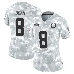 Women's Jason Bean Indianapolis Colts No.8 Limited 2024 Salute to Service Jersey - Arctic Camo