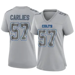 Women's Jaylon Carlies Indianapolis Colts No.57 Game Atmosphere Fashion Jersey - Gray