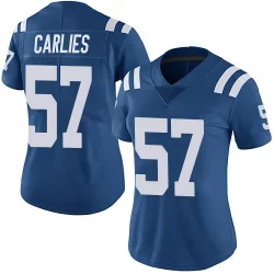 Women's Jaylon Carlies Indianapolis Colts No.57 Limited Team Color Vapor Untouchable Jersey - Royal