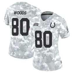 Women's Jelani Woods Indianapolis Colts No.80 Limited 2024 Salute to Service Jersey - Arctic Camo