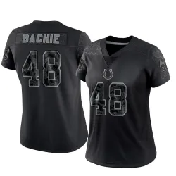 Women's Joe Bachie Indianapolis Colts No.48 Limited Reflective Jersey - Black