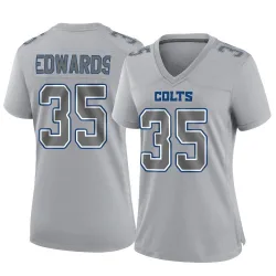 Women's Johnathan Edwards Indianapolis Colts No.35 Game Atmosphere Fashion Jersey - Gray