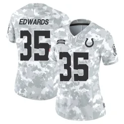 Women's Johnathan Edwards Indianapolis Colts No.35 Limited 2024 Salute to Service Jersey - Arctic Camo