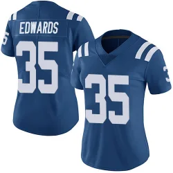 Women's Johnathan Edwards Indianapolis Colts No.35 Limited Team Color Vapor Untouchable Jersey - Royal