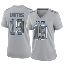 Women's Johnny Unitas Indianapolis Colts No.19 Game Atmosphere Fashion Jersey - Gray