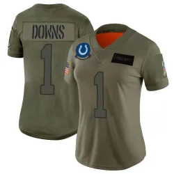 Women's Josh Downs Indianapolis Colts No.1 Limited 2019 Salute to Service Jersey - Camo
