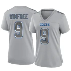 Women's Juwann Winfree Indianapolis Colts No.9 Game Atmosphere Fashion Jersey - Gray