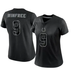Women's Juwann Winfree Indianapolis Colts No.9 Limited Reflective Jersey - Black