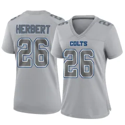 Women's Khalil Herbert Indianapolis Colts No.26 Game Atmosphere Fashion Jersey - Gray