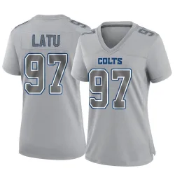 Women's Laiatu Latu Indianapolis Colts No.97 Game Atmosphere Fashion Jersey - Gray