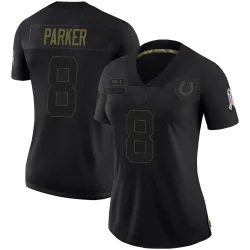 Women's Landon Parker Indianapolis Colts No.8 Limited 2020 Salute To Service Jersey - Black