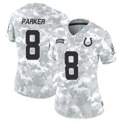Women's Landon Parker Indianapolis Colts No.8 Limited 2024 Salute to Service Jersey - Arctic Camo