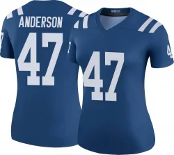 Women's Liam Anderson Indianapolis Colts No.47 Legend Color Rush Jersey - Royal
