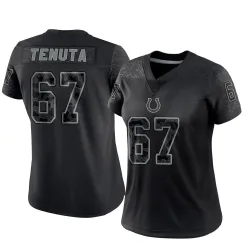 Women's Luke Tenuta Indianapolis Colts No.67 Limited Reflective Jersey - Black