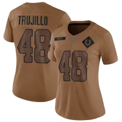 Women's Maddux Trujillo Indianapolis Colts No.48 Limited 2023 Salute To Service Jersey - Brown