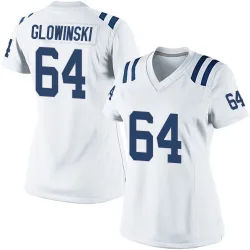 Women's Mark Glowinski Indianapolis Colts No.64 Game Jersey - White