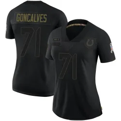Women's Matt Goncalves Indianapolis Colts No.71 Limited 2020 Salute To Service Jersey - Black