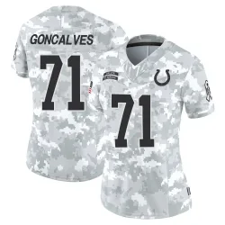 Women's Matt Goncalves Indianapolis Colts No.71 Limited 2024 Salute to Service Jersey - Arctic Camo