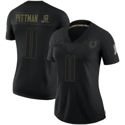 Women's Michael Pittman Jr. Indianapolis Colts No.11 Limited 2020 Salute To Service Jersey - Black