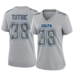 Women's Michael Tutsie Indianapolis Colts No.38 Game Atmosphere Fashion Jersey - Gray