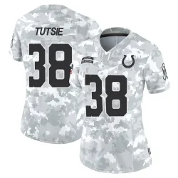 Women's Michael Tutsie Indianapolis Colts No.38 Limited 2024 Salute to Service Jersey - Arctic Camo