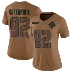 Women's Neville Gallimore Indianapolis Colts No.92 Limited 2023 Salute To Service Jersey - Brown