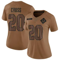 Women's Nick Cross Indianapolis Colts No.20 Limited 2023 Salute To Service Jersey - Brown