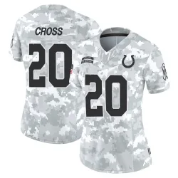 Women's Nick Cross Indianapolis Colts No.20 Limited 2024 Salute to Service Jersey - Arctic Camo