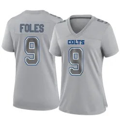 Women's Nick Foles Indianapolis Colts No.9 Game Atmosphere Fashion Jersey - Gray