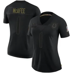 Women's Pat McAfee Indianapolis Colts No.1 Limited 2020 Salute To Service Jersey - Black