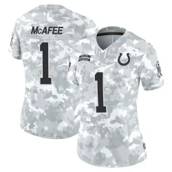 Women's Pat McAfee Indianapolis Colts No.1 Limited 2024 Salute to Service Jersey - Arctic Camo