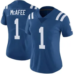Women's Pat McAfee Indianapolis Colts No.1 Limited Color Rush Vapor Untouchable Jersey - Royal