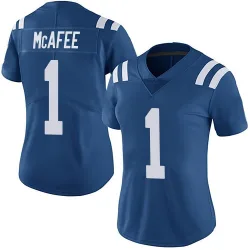Women's Pat McAfee Indianapolis Colts No.1 Limited Team Color Vapor Untouchable Jersey - Royal
