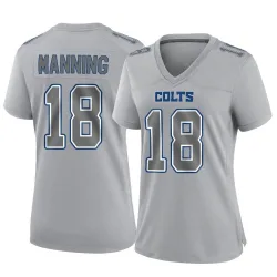 Women's Peyton Manning Indianapolis Colts No.18 Game Atmosphere Fashion Jersey - Gray