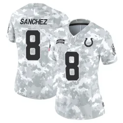 Women's Rigoberto Sanchez Indianapolis Colts No.8 Limited 2024 Salute to Service Jersey - Arctic Camo