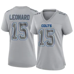 Women's Riley Leonard Indianapolis Colts No.15 Game Atmosphere Fashion Jersey - Gray