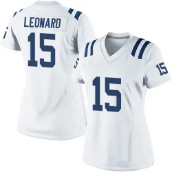 Women's Riley Leonard Indianapolis Colts No.15 Game Jersey - White