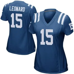Women's Riley Leonard Indianapolis Colts No.15 Game Team Color Jersey - Royal Blue