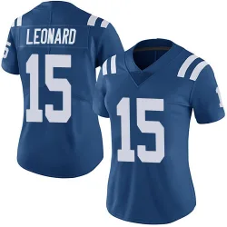 Women's Riley Leonard Indianapolis Colts No.15 Limited Team Color Vapor Untouchable Jersey - Royal