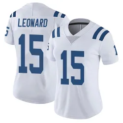 Women's Riley Leonard Indianapolis Colts No.15 Limited Vapor Untouchable Jersey - White