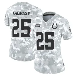 Women's Rodney Thomas II Indianapolis Colts No.25 Limited 2024 Salute to Service Jersey - Arctic Camo
