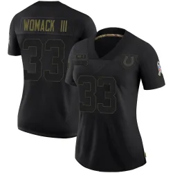 Women's Samuel Womack III Indianapolis Colts No.33 Limited 2020 Salute To Service Jersey - Black