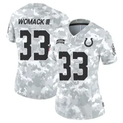 Women's Samuel Womack III Indianapolis Colts No.33 Limited 2024 Salute to Service Jersey - Arctic Camo