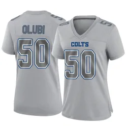 Women's Segun Olubi Indianapolis Colts No.50 Game Atmosphere Fashion Jersey - Gray